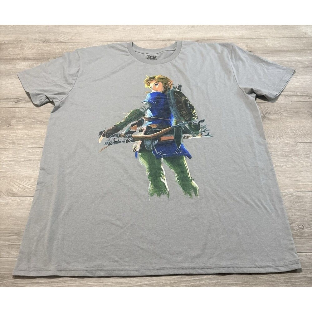NWOT The Legend of Zelda Breath of the Wild Nintendo Video Game Gray T Shirt XL